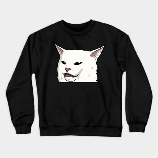 Smudge Table Cat Meme Crewneck Sweatshirt